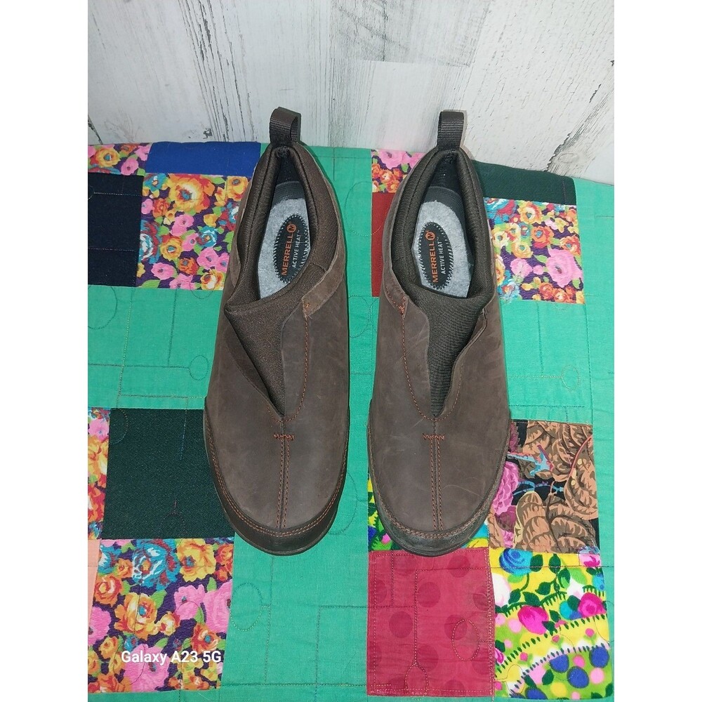 Merrell DEWBROOK MOC WATERPROOF US 10.5 Woman's Moccasin Slip On Shoe Brown - Picture 7 of 7